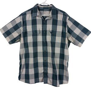 Woolrich Mens XL Rugged Plaid Short Sleeve Shirt Adventure Series Keep It Moving